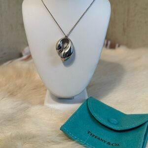 Tiffany & Co. Elsa Peretti XL Double Teardrop Silver Necklace